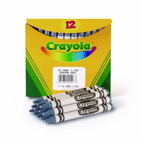 Crayola® Bulk Crayons, Gray, 12/Box