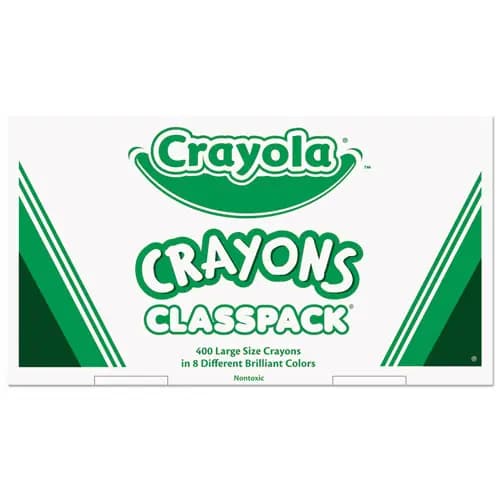 Crayola® Classpack Large Size Crayons, 400/Box, 50 Each of 8 Colors