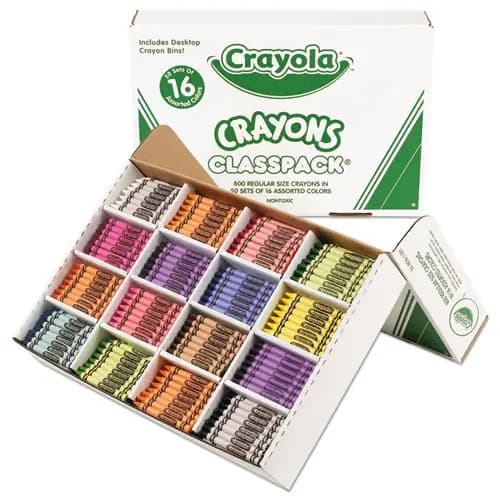 Crayola® Classpack Regular Crayons, 16 Colors, 800/Box