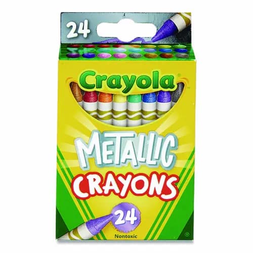 Crayola® Metallic Crayons, Assorted Colors, 24 Pack