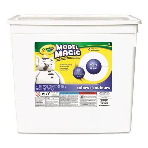 Crayola® Model Magic Modeling Compound, White, 2 lbs, Four 8 oz Packs