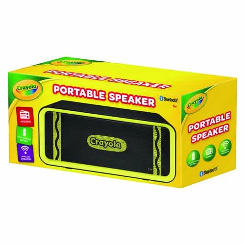 Crayola® Portable Speaker, Bluetooth, Black/Yellow