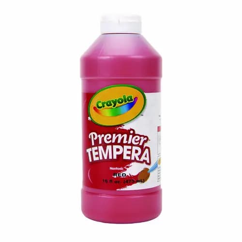 Crayola® Premier Tempera Paint, Red, 16 oz Bottle