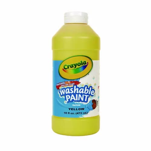 Crayola® Washable Paint, Yellow, 16 oz Bottle
