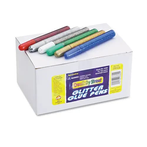 Creativity Street® Glitter Glue Pens, Assorted, 10 cc, 72/Pack