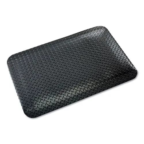 Crown Industrial Deck Plate Anti-Fatigue Mat, Vinyl, 24 x 36, Black