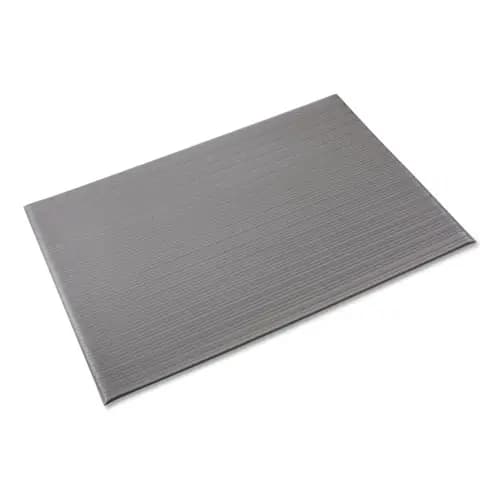 Crown Ribbed Anti-Fatigue Mat, Vinyl, 36 x 120, Gray