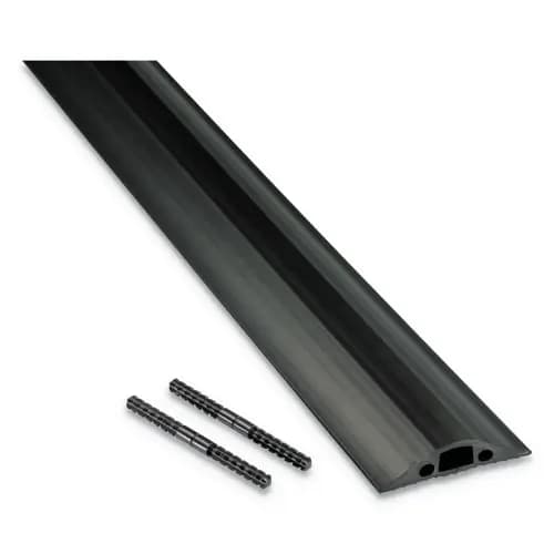 D-Line® Medium-Duty Floor Cable Cover, Black, 2.63" Wide x 30 ft Long