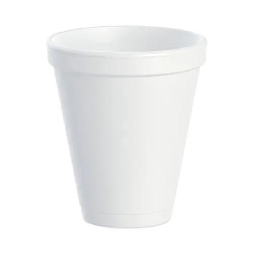 Dart® Foam Drink Cups, 12 oz, Squat, White, 1,000/Carton