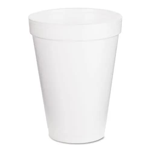 Dart® Foam Drink Cups, 12 oz, White, 25/Pack