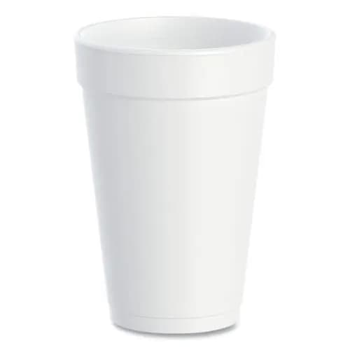 Dart® Foam Drink Cups, 16 oz, White, 20/Bag, 25 Bags/Carton