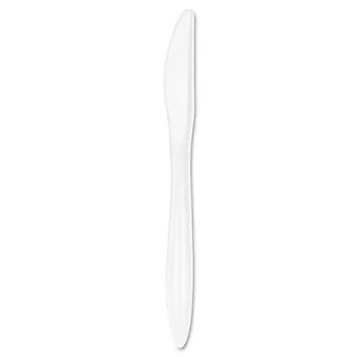 Dart® Style Setter Mediumweight Plastic Knives, White, 1,000/Carton