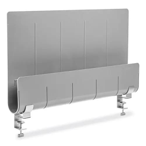 deflecto® Oasis Privacy Panel, Gray, 24" x 2.7" x 16.36"