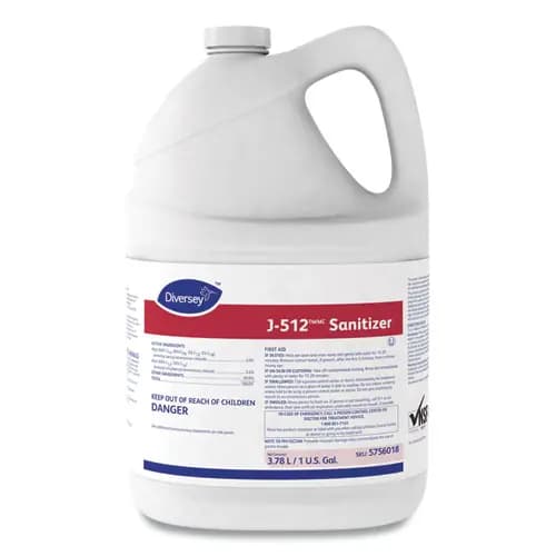 Diversey™ J-512TM/MC Sanitizer, 1 gal Bottle, 4/Carton