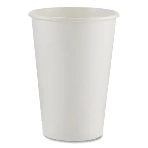 Dixie® Paper Hot Cups, 16 oz, White, 50/Sleeve, 20 Sleeves/Carton