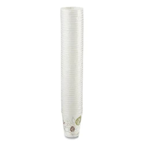 Dixie® Pathways Paper Hot Cups, 10 oz, White/Brown, 50/Pack