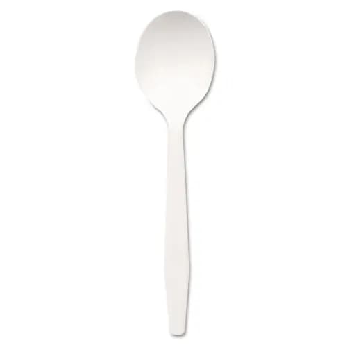 Dixie® Plastic Cutlery, Mediumweight Soup Spoon, White, 1,000/Carton