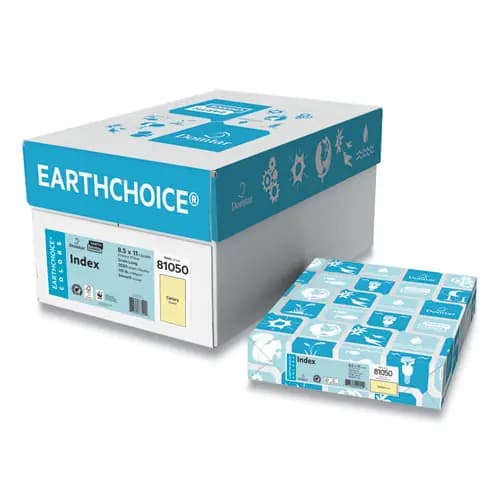 Domtar Card Stock, 110 lb Cover Weight, 8.5 x 11, Canary Yellow, 250/Pack