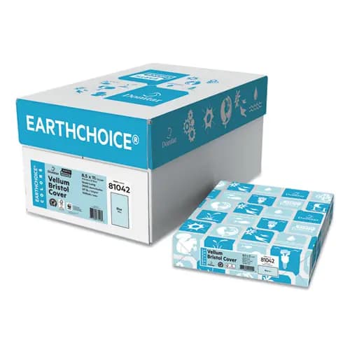 Domtar Cover Stock, 67 lb Bristol Weight, 8.5 x 11, Blue, 250/Pack