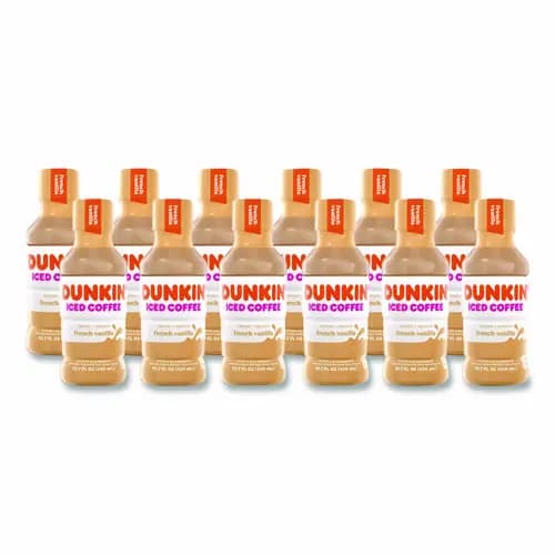 Dunkin'® French Vanilla Iced Coffee Drink, 13.7 oz Bottle, 12/Carton