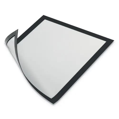 Durable® DURAFRAME Magnetic Sign Holder, Black Frame, 2/Pack