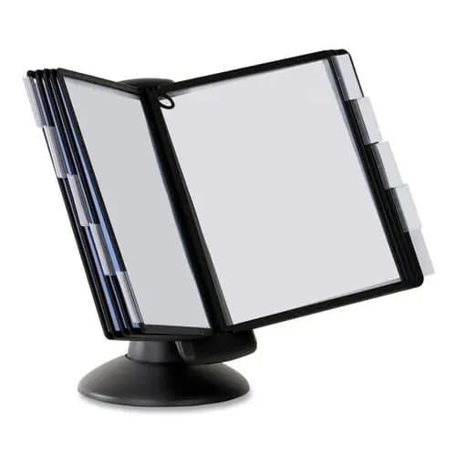 Durable® SHERPA Motion Desk Reference System, 10 Panels, Black Borders