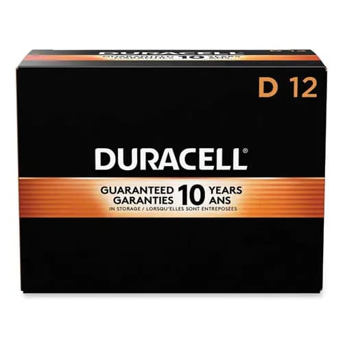 Duracell® CopperTop Alkaline D Batteries, 12/Box