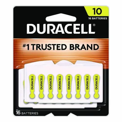 Duracell® Hearing Aid Battery #10, 16/Pack