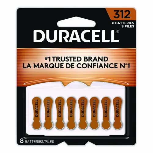 Duracell® Hearing Aid Battery, #312, 8/Pack