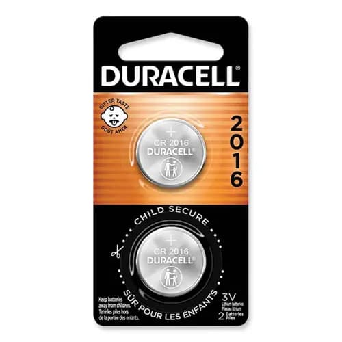 Duracell® Lithium Coin Batteries With Bitterant, 2016, 2/Pack