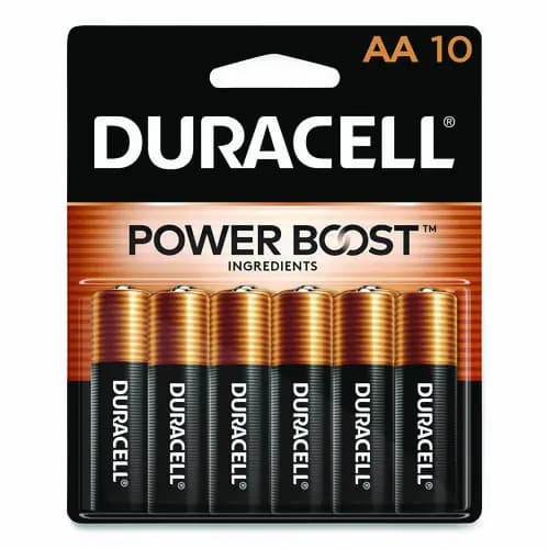 Duracell® Power Boost CopperTop Alkaline AA Batteries, 10/Pack