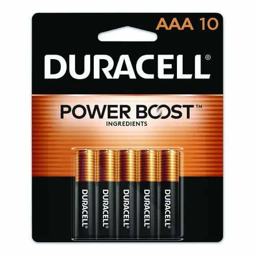Duracell® Power Boost CopperTop Alkaline AAA Batteries, 10/Pack