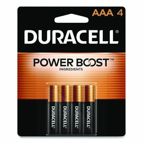 Duracell® Power Boost CopperTop Alkaline AAA Batteries, 4/Pack