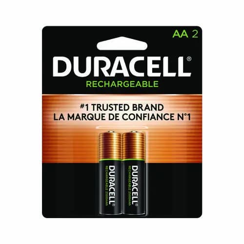 Duracell® Rechargeable StayCharged NiMH Batteries, AA, 2/Pack