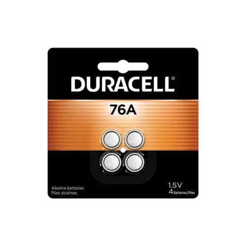 Duracell® Specialty Alkaline Batteries, 76A, 1.5 V, 4/Pack