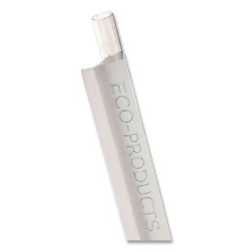 Eco-Products® Wrapped Straw, 9.5", Clear, Plastic, 4,800/Carton