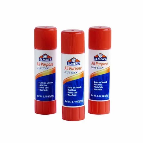 Elmer's® All Purpose Glue Stick, 0.77 oz, Dries Clear, 3/Pack