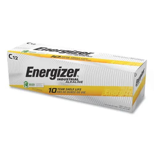 Energizer® Industrial Alkaline C Batteries, 1.5 V, 12/Box
