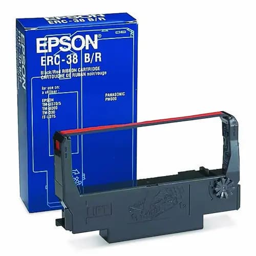 Epson® ERC38BR Ribbon, Black/Red