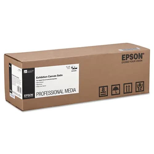 Epson® Exhibition Canvas, Satin White, 17" x 40 ft, 23 mil