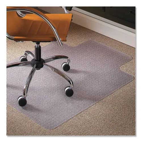 ES Robbins® Natural Origins Chair Mat with Lip For Carpet, Clear, 45" x 53"