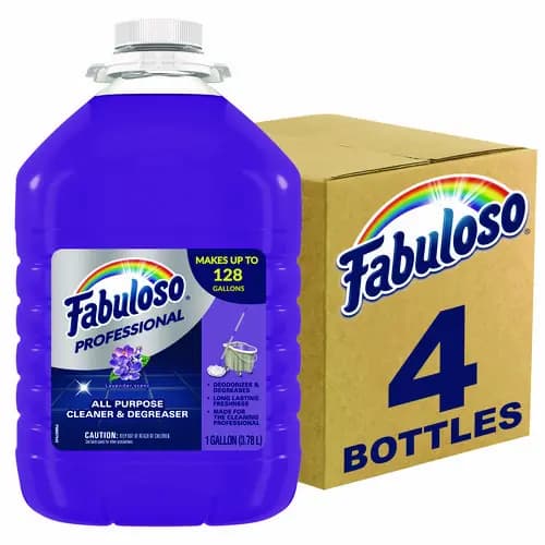 Fabuloso® All-Purpose Cleaner, Lavender Scent, 1 gal Bottle, 4/Carton