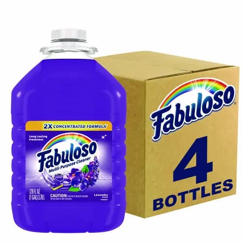 Fabuloso® Multi-use Cleaner, Lavender Scent, 1 gal Bottle, 4/Carton