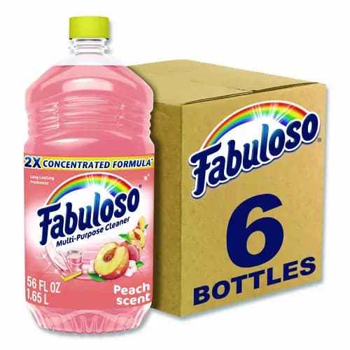Fabuloso® Multi-Use Cleaner, Peach Scent, 56 oz Bottle, 6/Carton