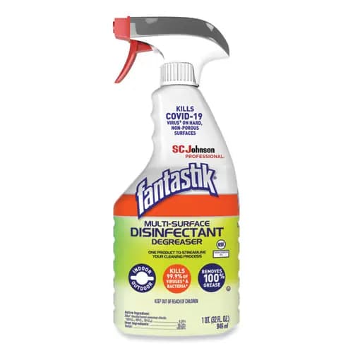 Fantastik® Multi-Surface Disinfectant Degreaser, Herbal, 32 oz Spray Bottle