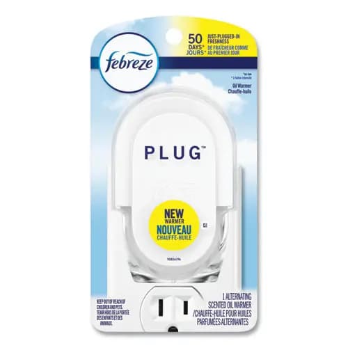 Febreze® PLUG Air Freshener Warmer, Off White, 4/Carton