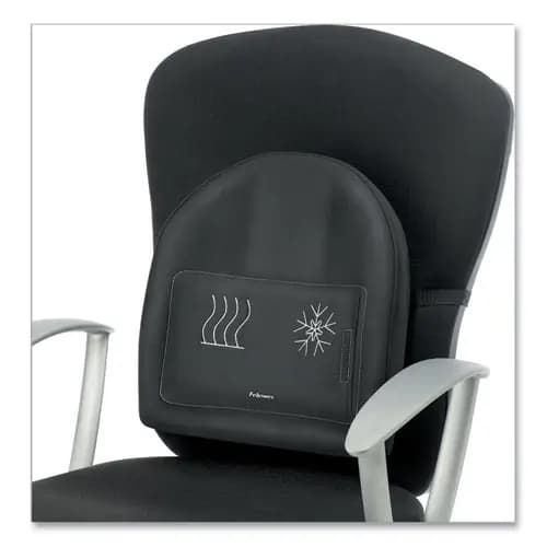 Fellowes® Heat and Soothe Back Support, Black