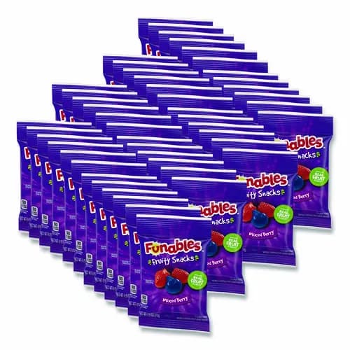 Ferrara® Funables Fruity Snacks, Mixed Berry, 2.5 oz Bag, 48/Carton