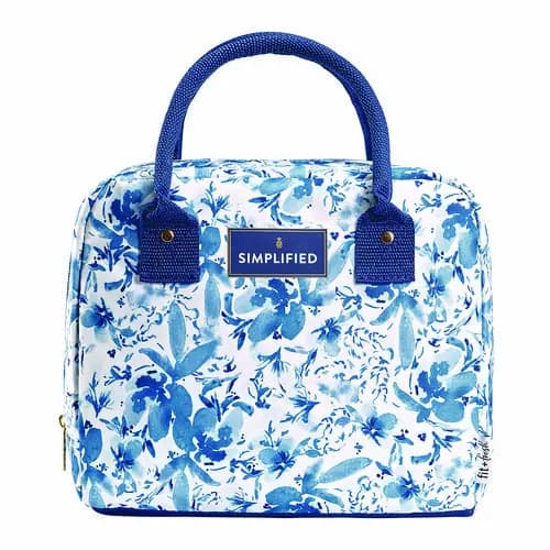 fit + fresh Simplified Lunch Bag, Blue Floral