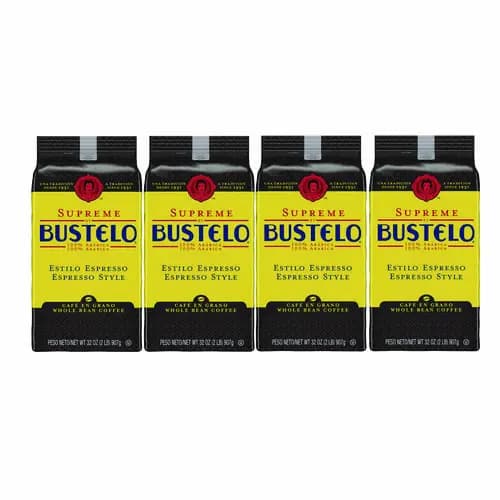 Folgers® Cafe Bustelo Whole Bean Coffee, Espresso, 32 oz Bag, 4/Carton